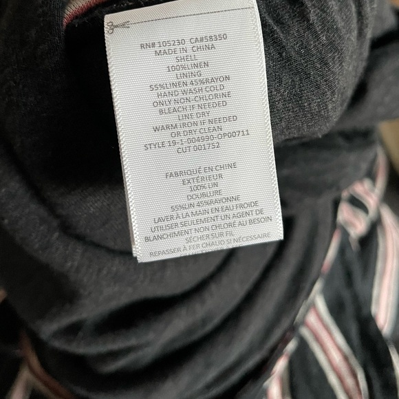 Joie Briselle Linen Jumpsuit, Vertical Stripes, Wide Leg & Exposed Back—Size XS• - Picture 10 of 16